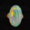 14k Gold 11.22 Ctw Natural Opal & Diamond Ring