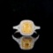 14k Gold 0.92 Ctw Natural Yellow Diamond & Diamond Ring