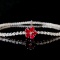 14k Gold 1.85 Ctw Natural Ruby & Diamond Bracelet
