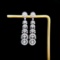 14k Gold 1 Ct Natural H Diamond Earrings