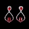14k Gold 2.10 Ctw Natural Ruby & Diamond Earrings