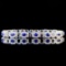 14k Gold 4.68 Ctw Natural Sapphire & Diamond Bracelet