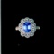14k Gold 2.25 Ctw Natural Sapphire & Diamond Ring