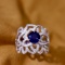 14k Gold 1.88 Ctw Natural Sapphire & Diamond Ring