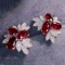14k Gold 1.72 Ctw Natural Ruby & Diamond Earrings
