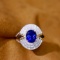 14k Gold 2.76 Ctw Natural Sapphire & Diamond Ring