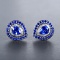 14k Gold 1.51 Ctw Natural Sapphire & Diamond Earrings