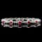 14k Gold 3.83 Ctw Natural Ruby & Diamond Bracelet