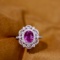 14k Gold 2.99 Ctw Natural Sapphire & Diamond Ring