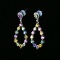 14k Gold 3.46 Ctw Natural Sapphire & Diamond Earrings
