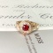 14k Gold 0.69 Ctw Vivid Red Natural Ruby & Diamond Ring