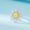 14k Gold 1.91 Ctw Natural Yellow Diamond & Diamond Ring