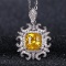 14k Gold 1.92 Ct Natural Sapphire & Diamond Pendant