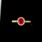 14k Gold 0.89 Ctw Vivid Red Natural Ruby & Diamond Ring