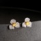 14k Gold 0.86 Ctw Natural Yellow Diamond & Diamond Earrings