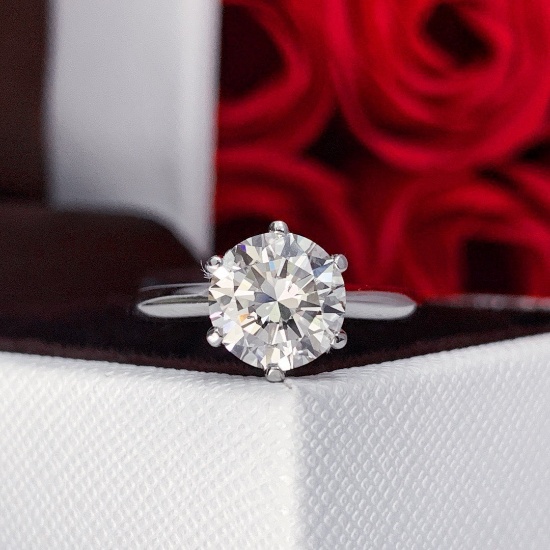 14k Gold 2.00 Ct Natural H Diamond Ring