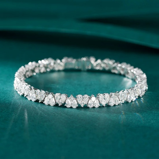 14k Gold 7.13 Ct Natural H Diamond Bracelet