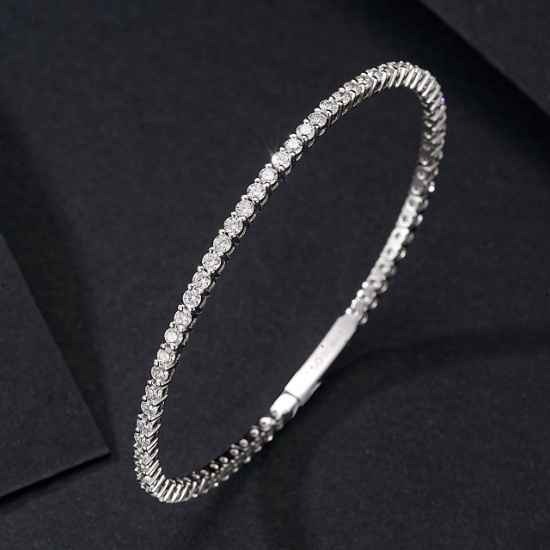 14k Gold 1.97 Ct Natural H Diamond Bangle