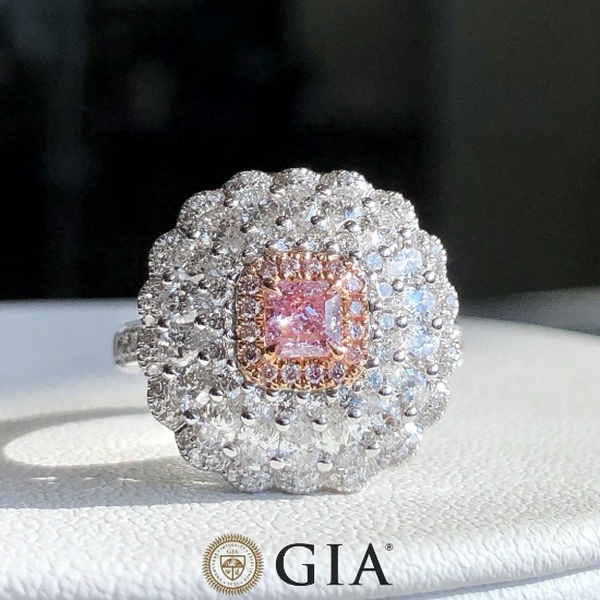 14k Gold 1.96 Ctw Natural Pink Diamond & Diamond Ring/pendant