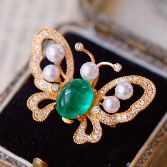 14k Gold 2.42 Ct Vivid Green Natural Emerald & Diamond Ring/pendant