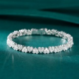 14k Gold 7.13 Ct Natural H Diamond Bracelet