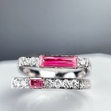 14k Gold 1.48 Ctw Natural Pink Diamond & Diamond Ring