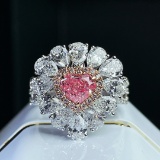 14k Gold 3.71 Ctw Natural Pink Diamond & Diamond Ring/pendant