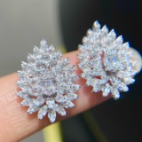 14k Gold 1 Ct Natural H Diamond Earrings