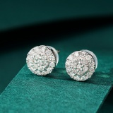 14k Gold 0.6 Ct Natural H Diamond Earrings