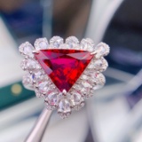 14k Gold 4.77 Ctw Natural Tourmaline & Diamond Ring