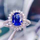 14k Gold 2.04 Ct Natural Sapphire & Diamond Ring
