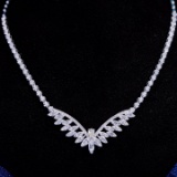 14k Gold 1.2 Ct Natural H Diamond Necklace