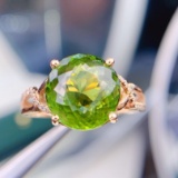 14k Gold 5.27 Ct Natural Emerald & Diamond Ring