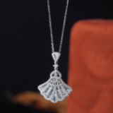 14k Gold 0.98 Ct Natural H Diamond Necklace