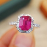 14k Gold 2.56 Ctw Natural Ruby & Diamond Ring
