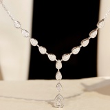 14k Gold 0.8 Ct Natural H Diamond Necklace