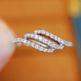 14k Gold 0.28 Ct Natural H Diamond Ring