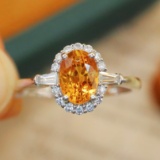 14k Gold 1.61 Ctw Natural Sapphire & Diamond Ring