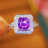 14k Gold 1.58 Ctw Natural Sapphire & Diamond Ring