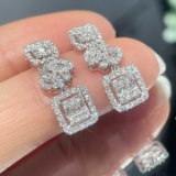 14k Gold 0.7 Ct Natural H Diamond Earrings