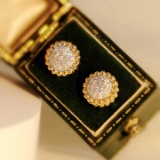 14k Gold 0.46 Ct Natural H Diamond Earrings