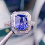 14k Gold 4.02 Ctw Natural Sapphire & Diamond Ring/pendant