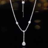 14k Gold 3.8 Ct Natural H Diamond Necklace