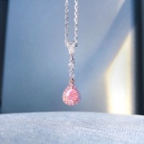 14k Gold 0.44 Ctw Natural Pink Diamond & Diamond Pendant