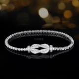 14k Gold 0.68 Ct Natural H Diamond Bracelet