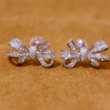 14k Gold 0.32 Ct Natural H Diamond Earrings