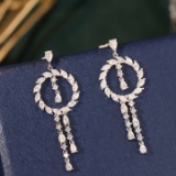 14k Gold 2.3 Ct Natural H Diamond Earrings