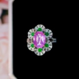 14k Gold 2.90 Ctw Natural Sapphire & Diamond Ring