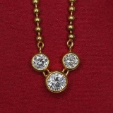 14k Gold 1.07 Ct Natural H Diamond Necklace