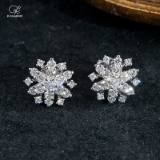 14k Gold 1.1 Ct Natural H Diamond Earrings